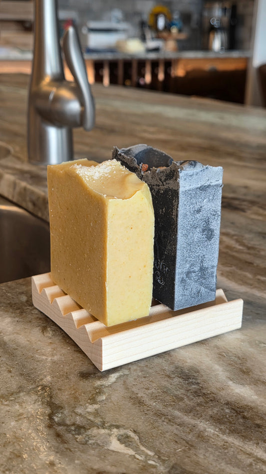 Poplar Natural Wood Soap Dish